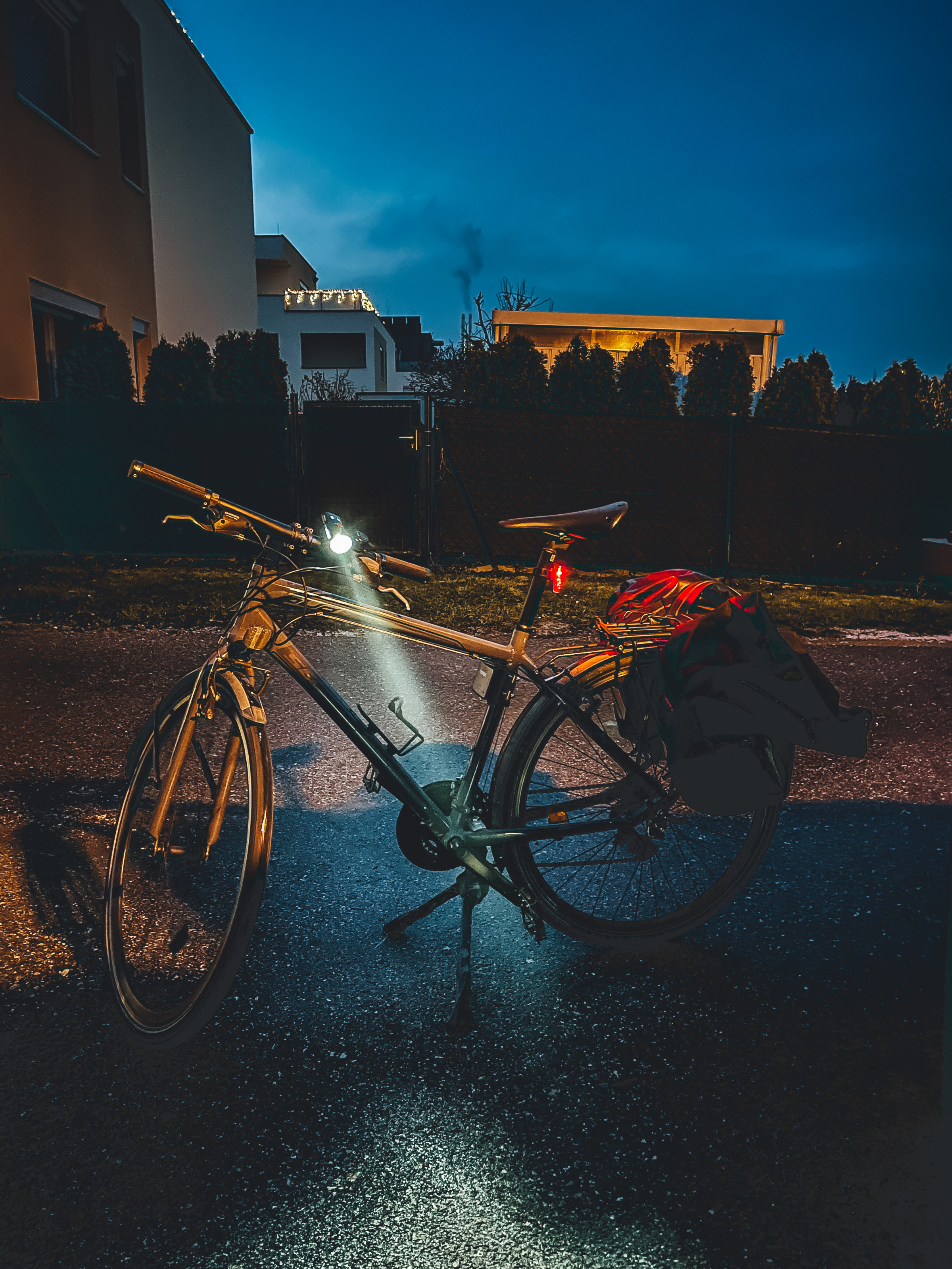 Fahrradlichter am Rad